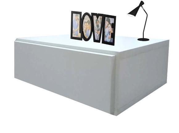 Criado Mudo c/ Gaveta em 100% mdf Branco Tx,