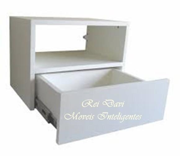 Criado Mudo Mesinha de Canto c/ Gaveta em 100% mdf Branco.