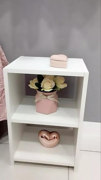 Criado Mudo Mesinha de Canto mdf Branco Tx