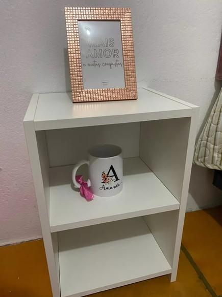 Criado Mudo Mesinha de Canto mdf Branco Tx