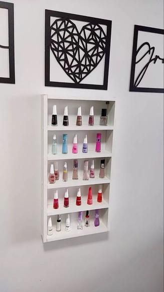 Estante Organizador de Esmaltes Manicure Branco Tx
