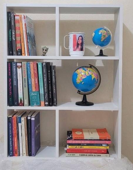 Estante Organizador de Livros Decoração Mdf.