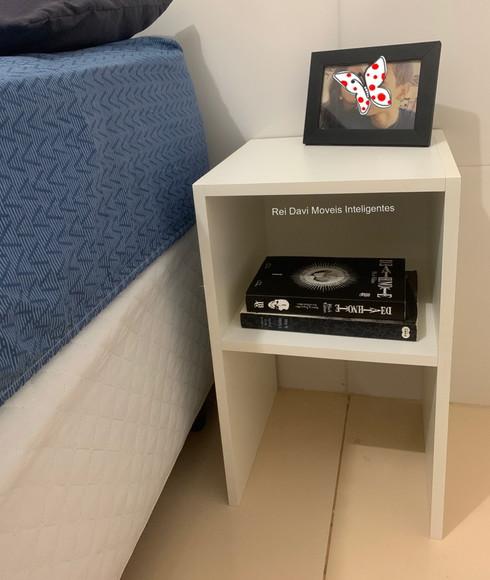Kit 2 Criados Mudo Mesinha de Canto em 100% mdf Branco.