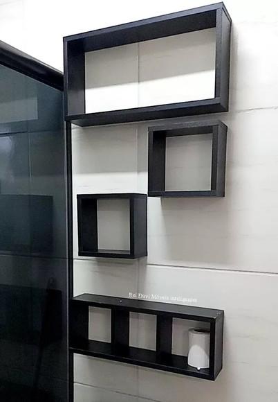 Kit 04 Nichos Decorativos em mdf Preto