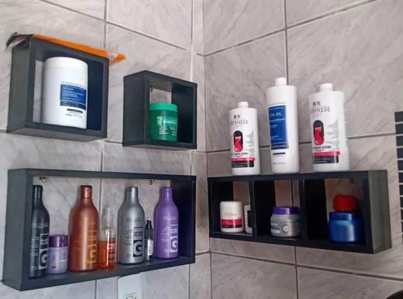 Kit 4 Nichos para Sala Quarto Cozinha Banheiro mdf Preto ...
