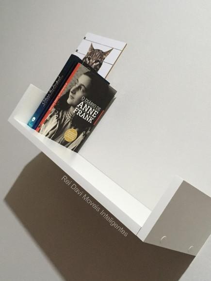 Kit c/ 2 Prateleiras u Decorativa p/ Livros mdf 15 Prof.