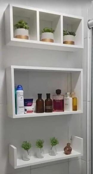 Kit c/ 3 de Nichos para Sala Quarto Cozinha Banheiro Mdf.