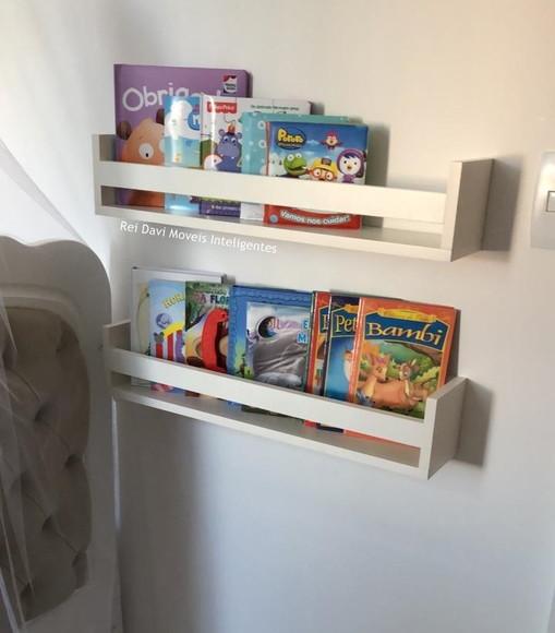 Kit c/ 3 Prateleira Montessoriana Brinquedos Livros Mdf...