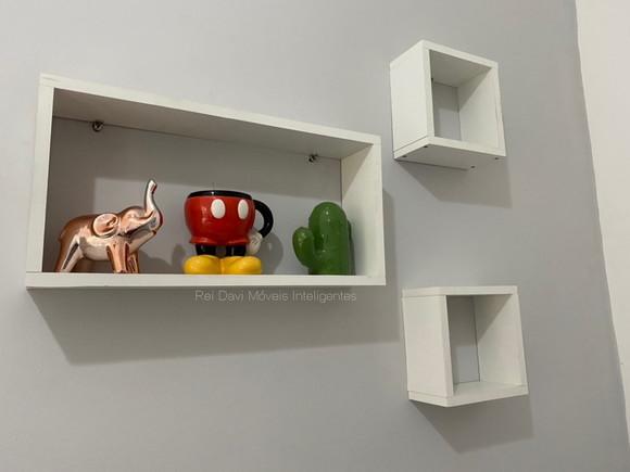 Kit c/ 3 Nichos para Sala Quarto Cozinha Banheiro mdf