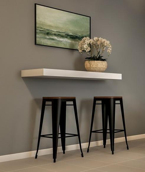 Mesa Suspensa Home Office Notebook Suporte Invisível.