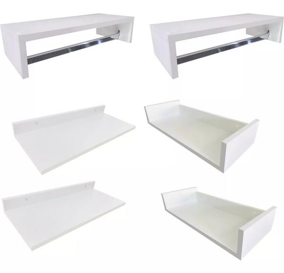 Módulos Kit Closet 2 Prateleiras 2 Cabideiros 2 Sapateiras