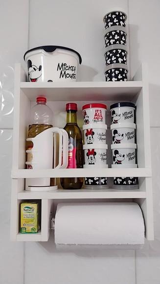 Nicho de Cozinha Porta Tempero Papel 100% mdf 15 Profundidad