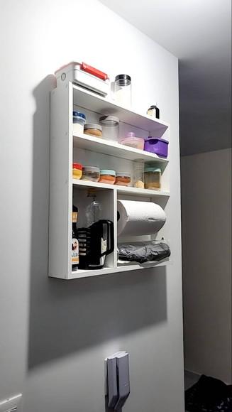 Nicho de Cozinha Porta Tempero Papel mdf