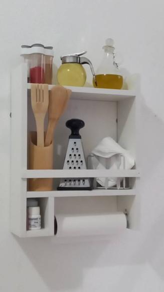 Nicho de Cozinha Porta Tempero Papel 100% mdf 15 Profundidad
