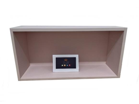 Nicho Decorativo Retangular , Sala, Cozinha 60 cm mdf Rosa..