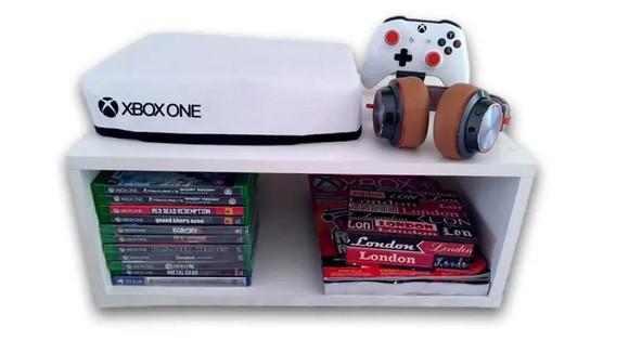 Nicho Decorativo Retangular para Vídeo Game e Dvd em mdf