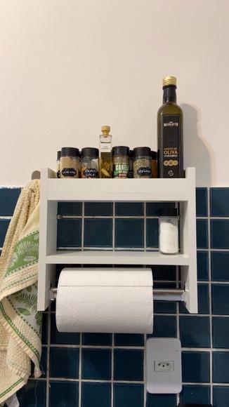 Nicho Decorativo Suporte Cozinha e Porta Tempero mdf