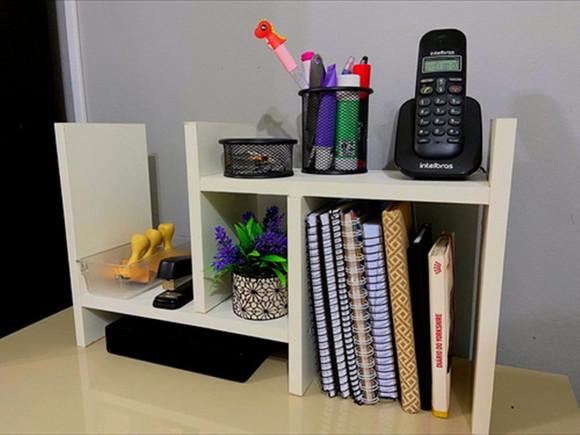 Nicho Organizador Decorativo Mesa Escritório Porta Treco mdf