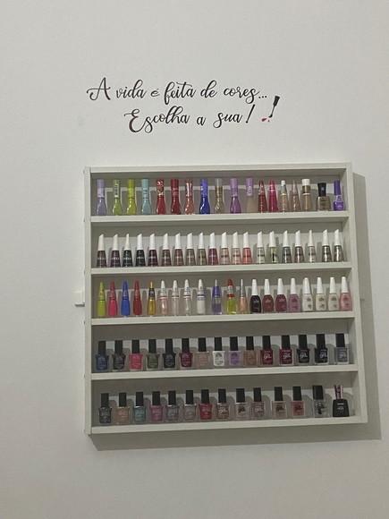 Nicho Organizador Expositor 200 Esmaltes 5 Prateleiras Mdf..