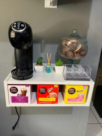 Nicho para Cafeteira Cápsulas Dolce Gusto Suporte Branco Tx