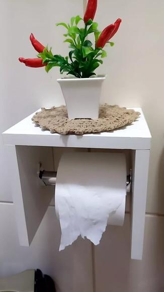 Nicho Suporte Papel Higiênico Branco Suspenso 100% mdf