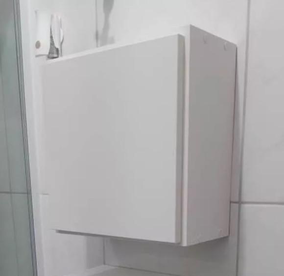 Nicho Toalheiro Armário com Porta para Banheiro 30x30x15