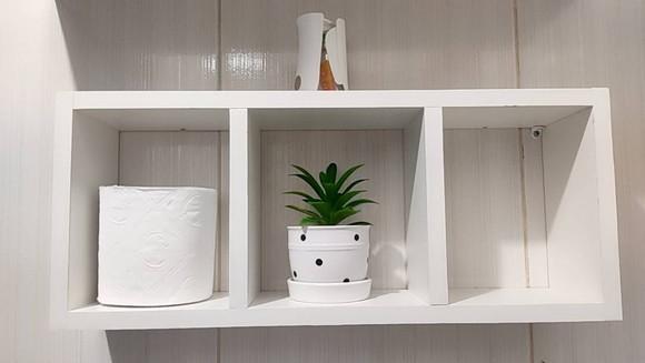 Nicho Triplo Decorativo mdf Branco.