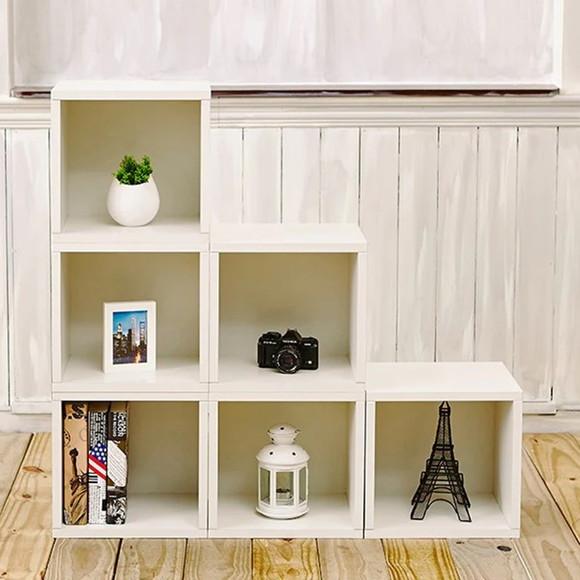 Nichos Decorativo c/ Fundo 30x30x30 mdf Branco- 6 Unidades