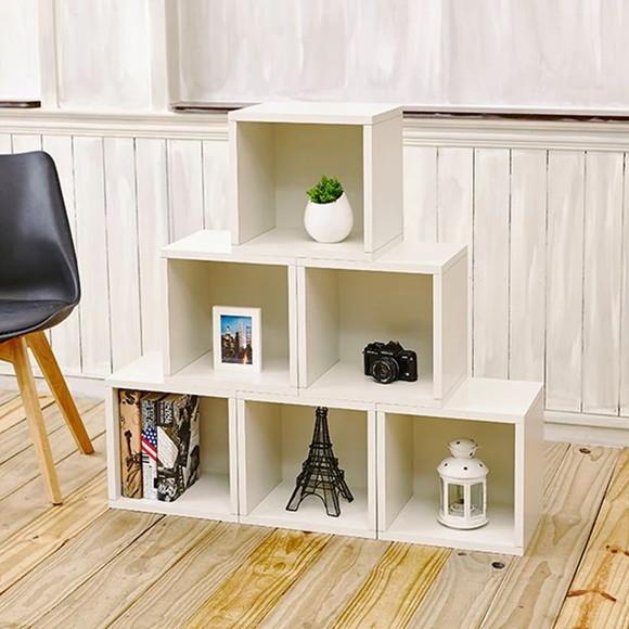 Nichos Decorativo c/ Fundo 30x30x30 mdf Branco- 6 Unidades