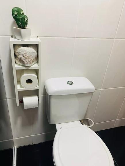 Porta Papel Higiênico Triplo Branco Suspenso 100% mdf 15 Pro