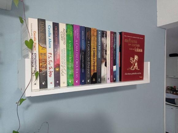 Prateleira u Decorativa p/ Livros 100% mdf Branco Tx...
