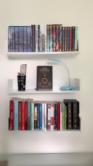 Prateleira u Decorativa p/ Livros 100% mdf Branco.