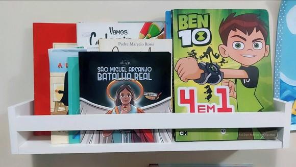 Prateleira Montessoriana Livros Infantil mdf Branco 60 cm