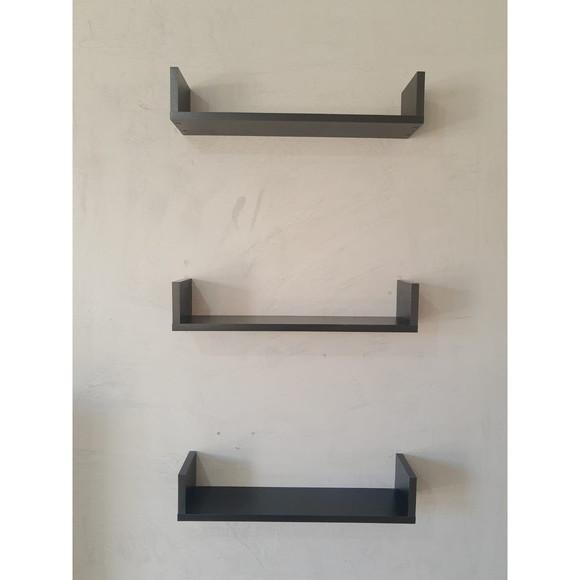 Prateleiras u Decorativa p/ Livros mdf -3 Unidades