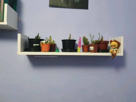 Prateleiras u Decorativa p/ Livros mdf Branco - 3 Unidades