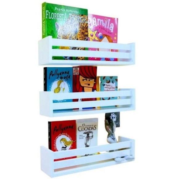 Prateleiras Montessorianas Livros Infantil mdf - 4 Unidades