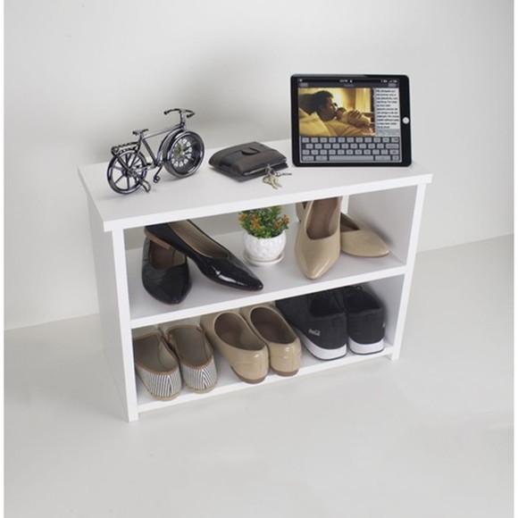 Sapateira 60cm Branco Nicho Organizador Sapato Tênis mdf