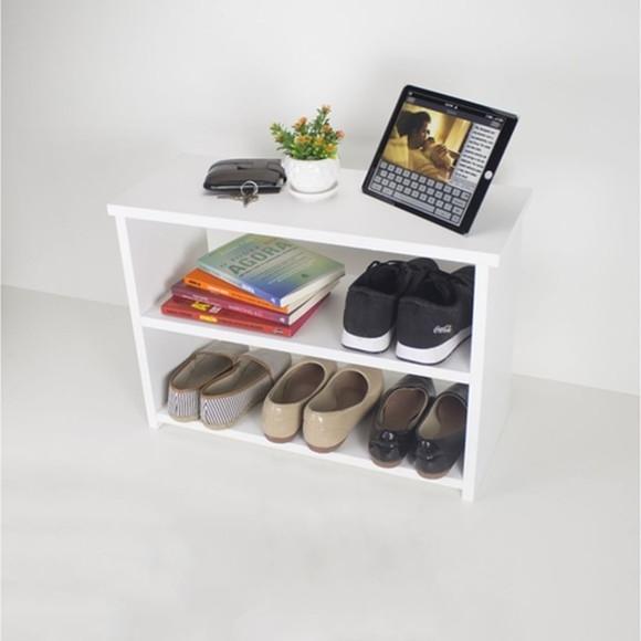 Sapateira 60cm Branco Nicho Organizador Sapato Tênis mdf