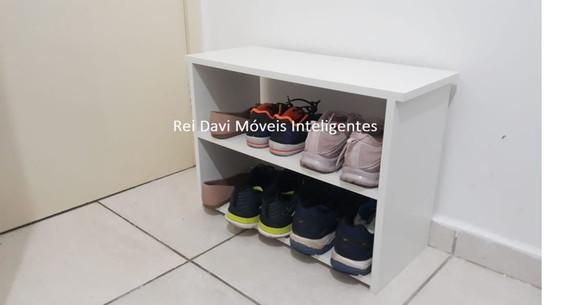 Sapateira 60cm Branco Nicho Organizador Sapato Tênis mdf