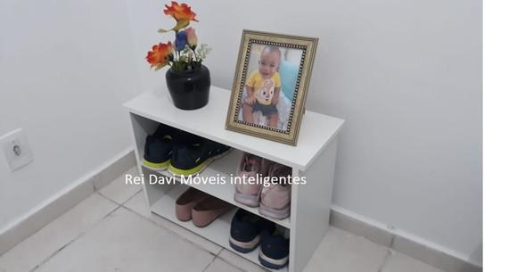 Sapateira 60cm Branco Nicho Organizador Sapato Tênis mdf