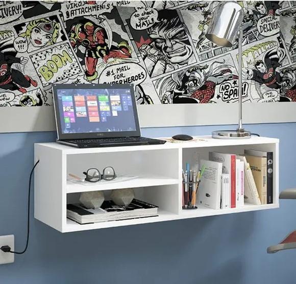 Suporte Notebook Horizontal Armário para Quarto Escritório