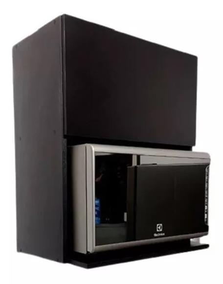 Suporte para Microondas c/ Bascula Preto Forno mdf Suspenso