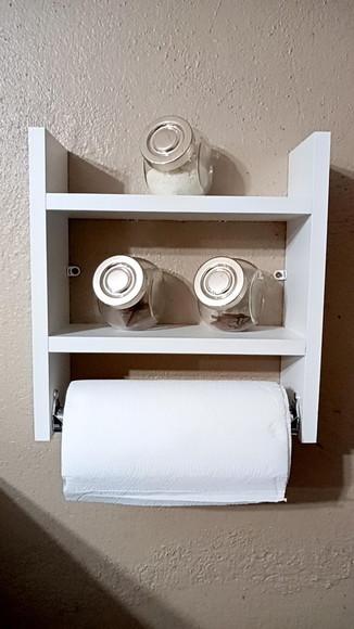 Suporte Rolo Papel Toalha Suporte Cozinha e Porta Tempero