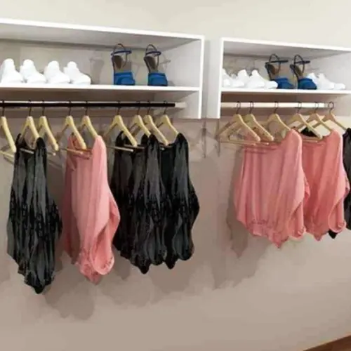 2 Cabideiro c/ Nicho de Parede Organizador Arara 60 cm mdf