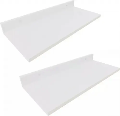 2 Prateleiras com Suporte em mdf Branco Tx