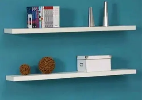 2 Prateleiras mdf 60x25 Lisas e sem Suporte mdf Branco