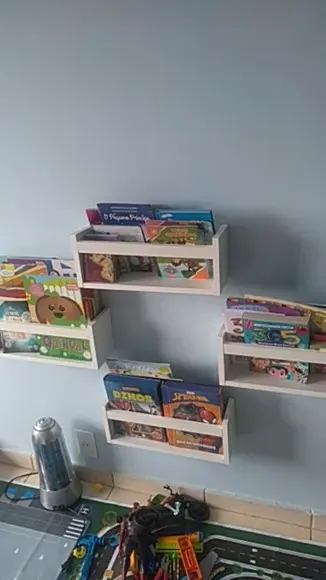 2 Prateleiras Montessoriana Brinquedos Livros Infantil Mdf;