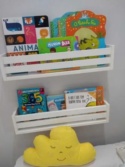 2 Prateleiras Montessorianas Decorativa Livros Infantil mdf