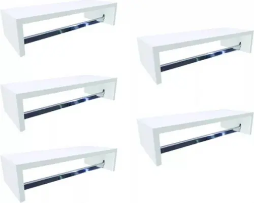 3 Cabideiro Madeira de Parede Organizador Arara 60 cm mdf
