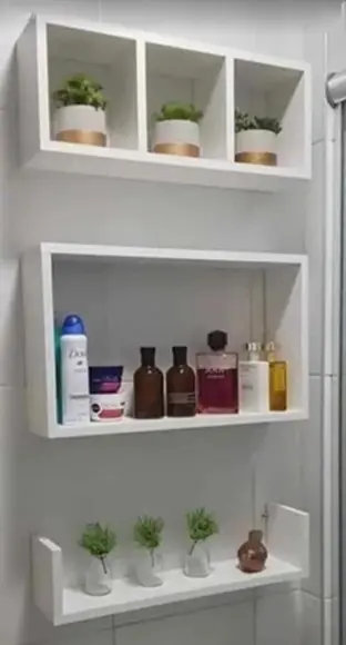 3 Nichos para Sala Quarto Cozinha Banheiro Mdf.